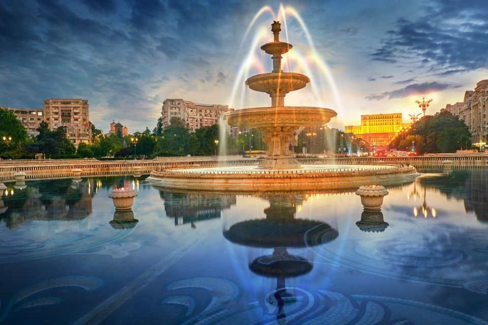 Unirii Square Fountains in Bucharest