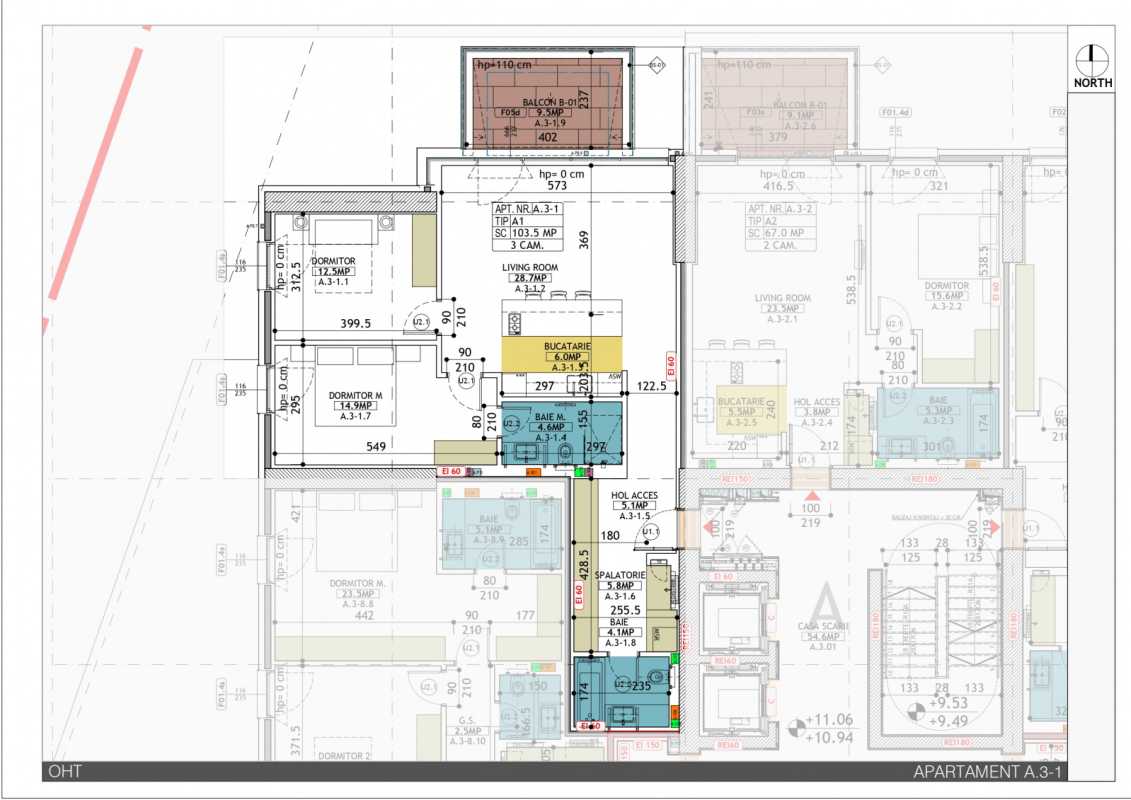 2 Bedroom Apartment For Sale In One Herăstrău Towers Blueprint