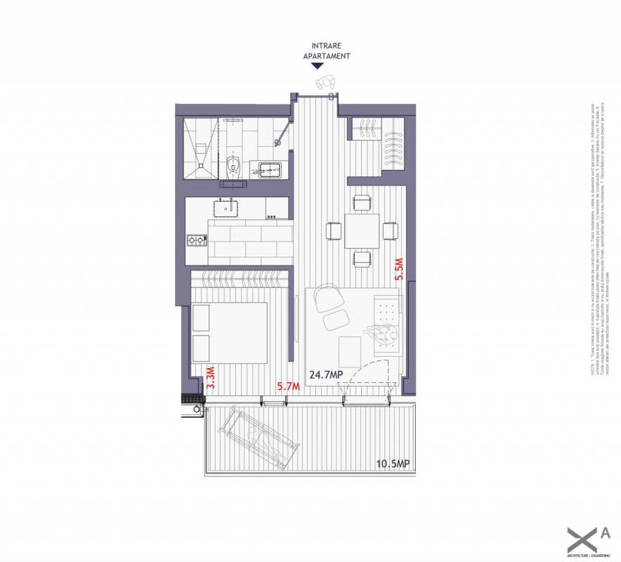 1 Bedroom Apartment For Sale In One Mircea Eliade Blueprint