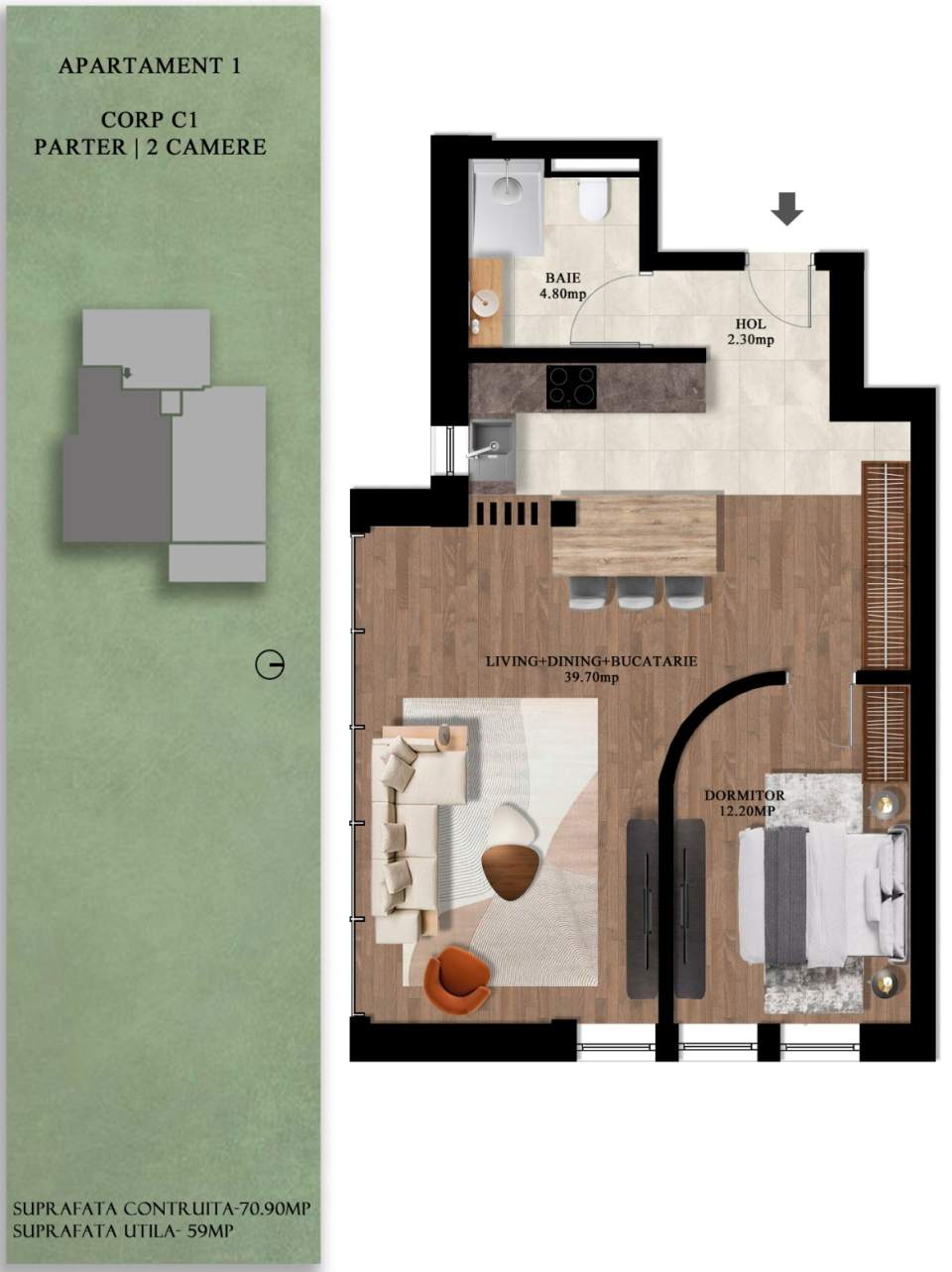 Royal Pines Sinaia - Apartment C1.1