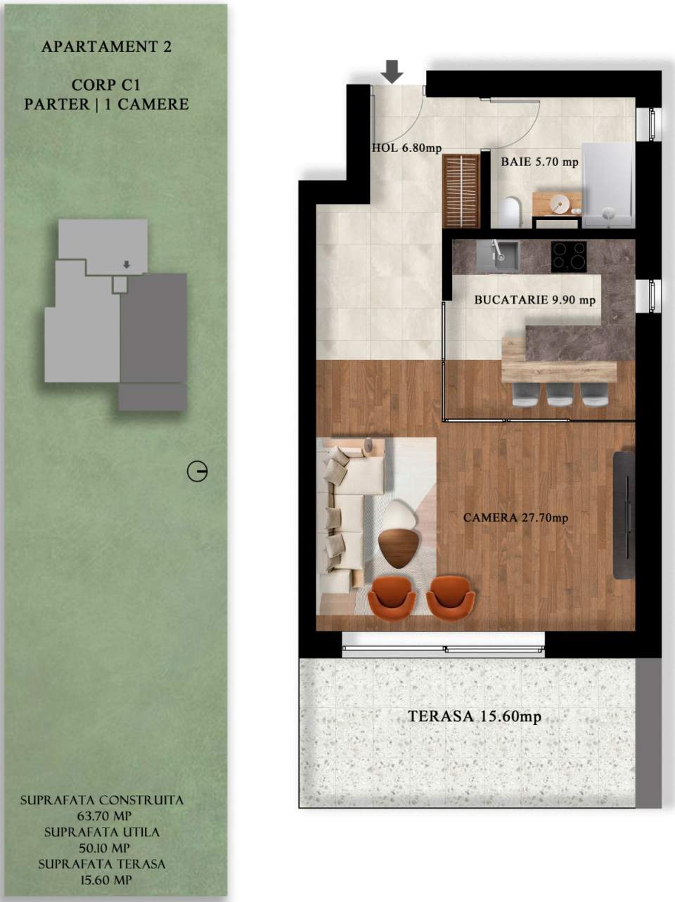 Royal Pines Sinaia - Studio C1.2