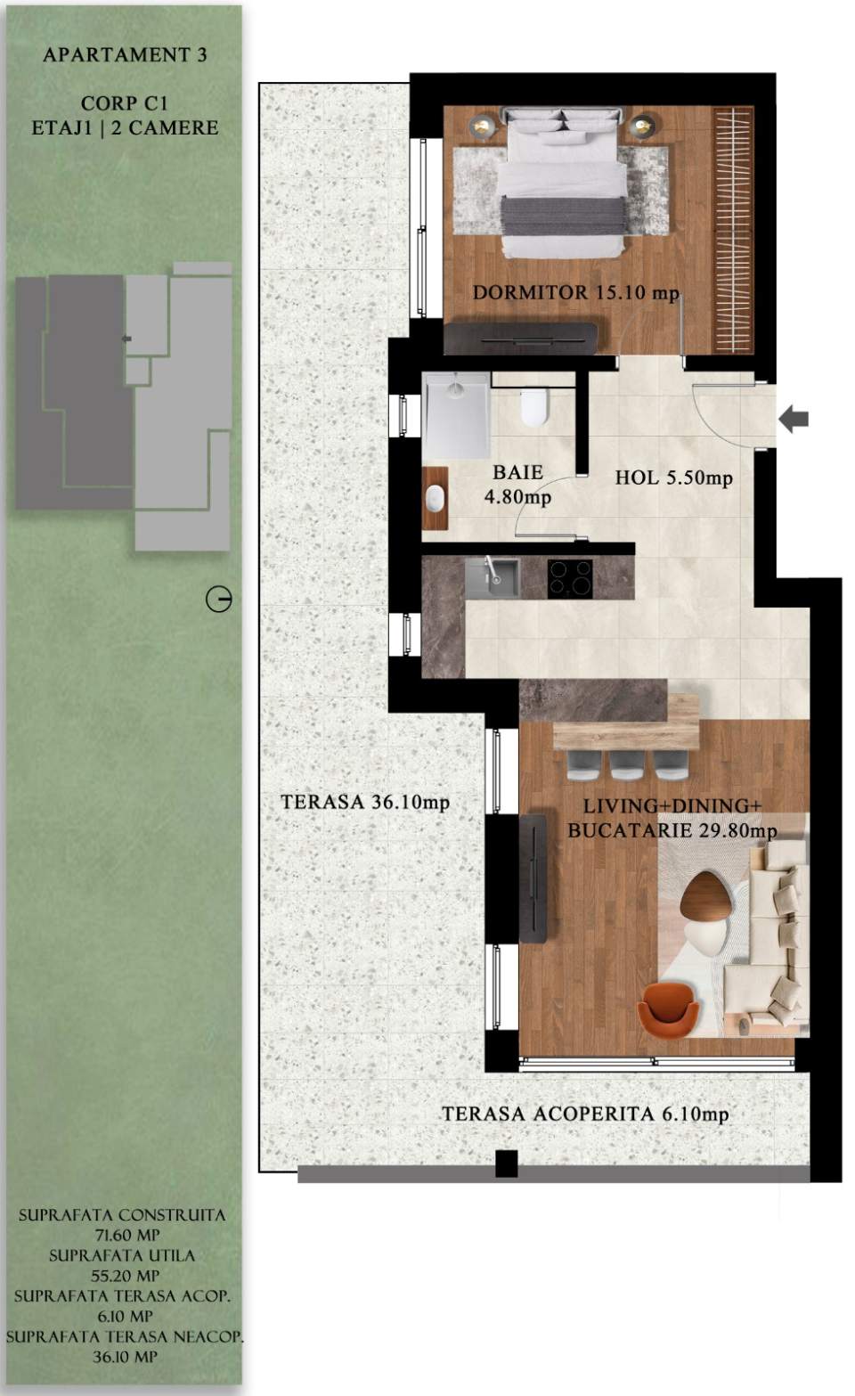 Royal Pines Sinaia - Apartment C1.3