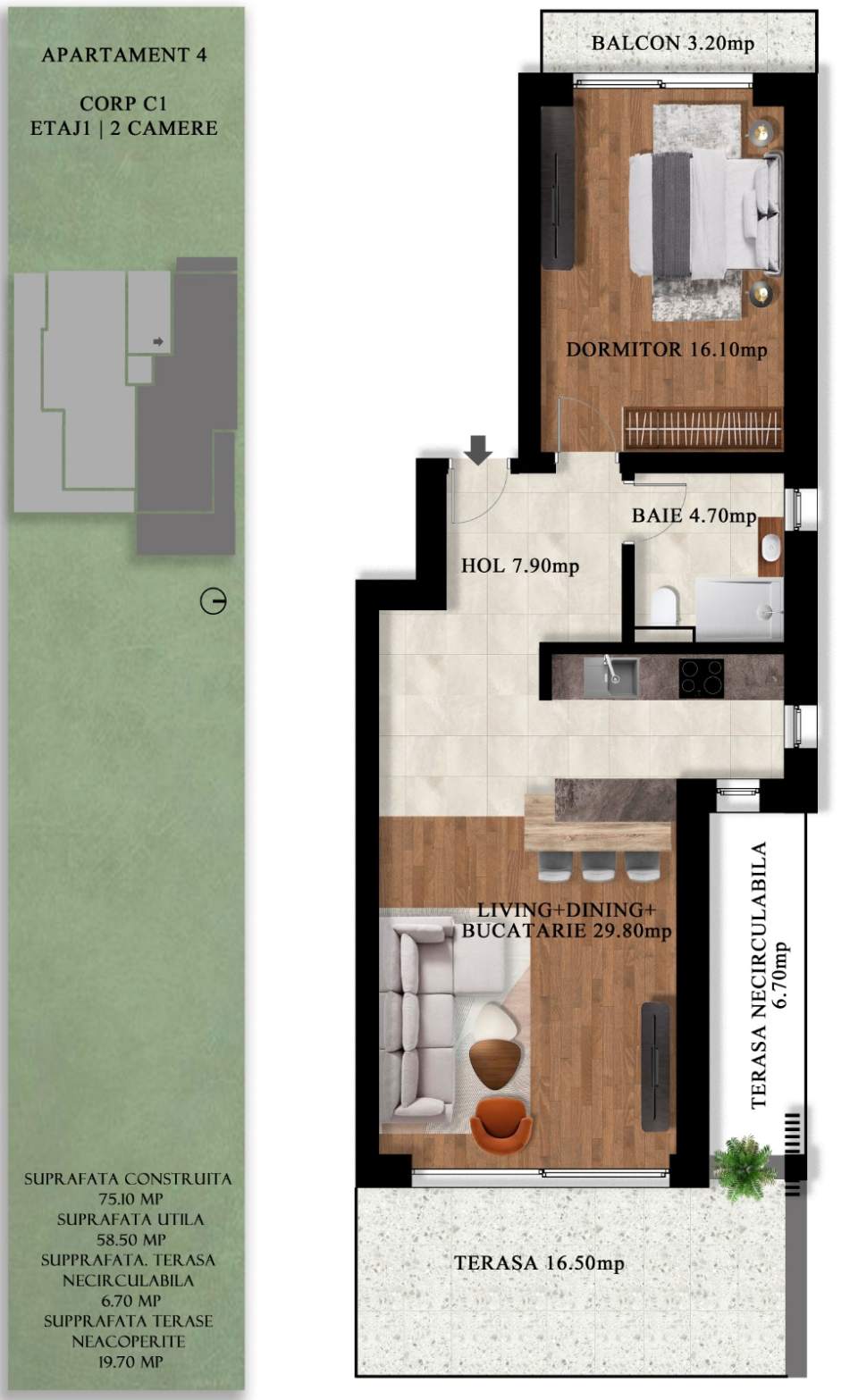 Royal Pines Sinaia - Apartment C1.4