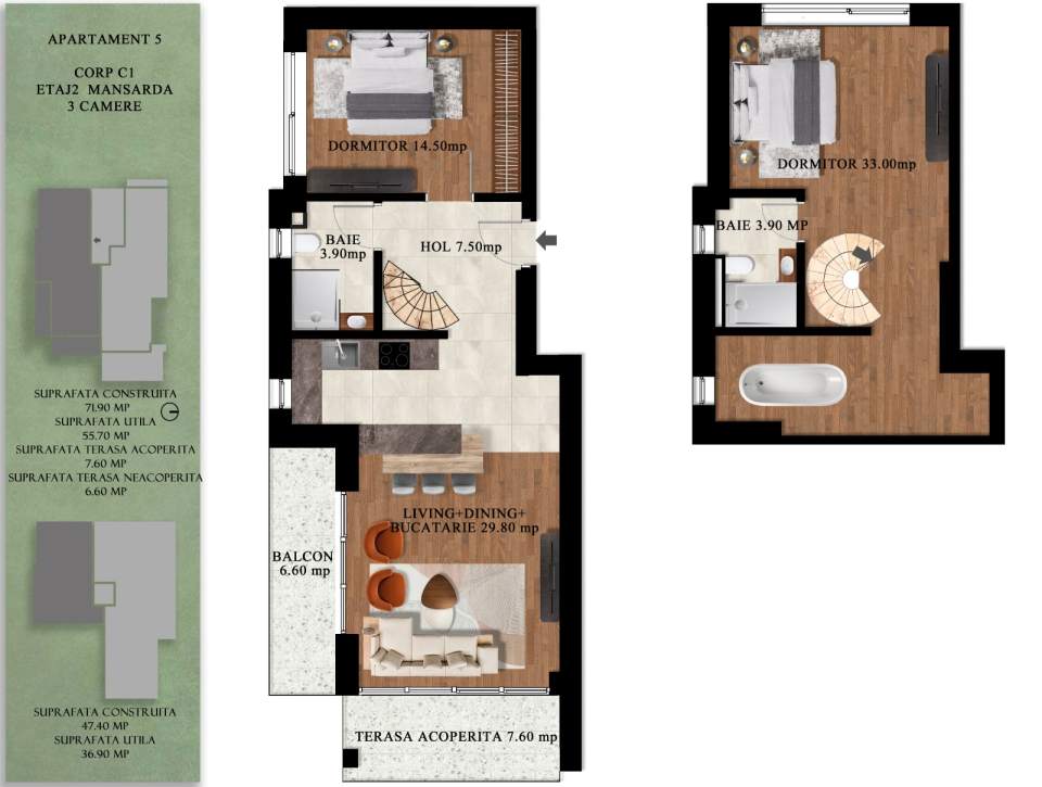 Royal Pines Sinaia - Apartment C1.5