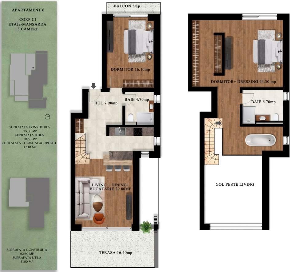 Royal Pines Sinaia - Apartment C1.6