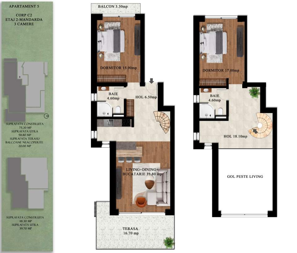 Royal Pines Sinaia - Apartment C2.5