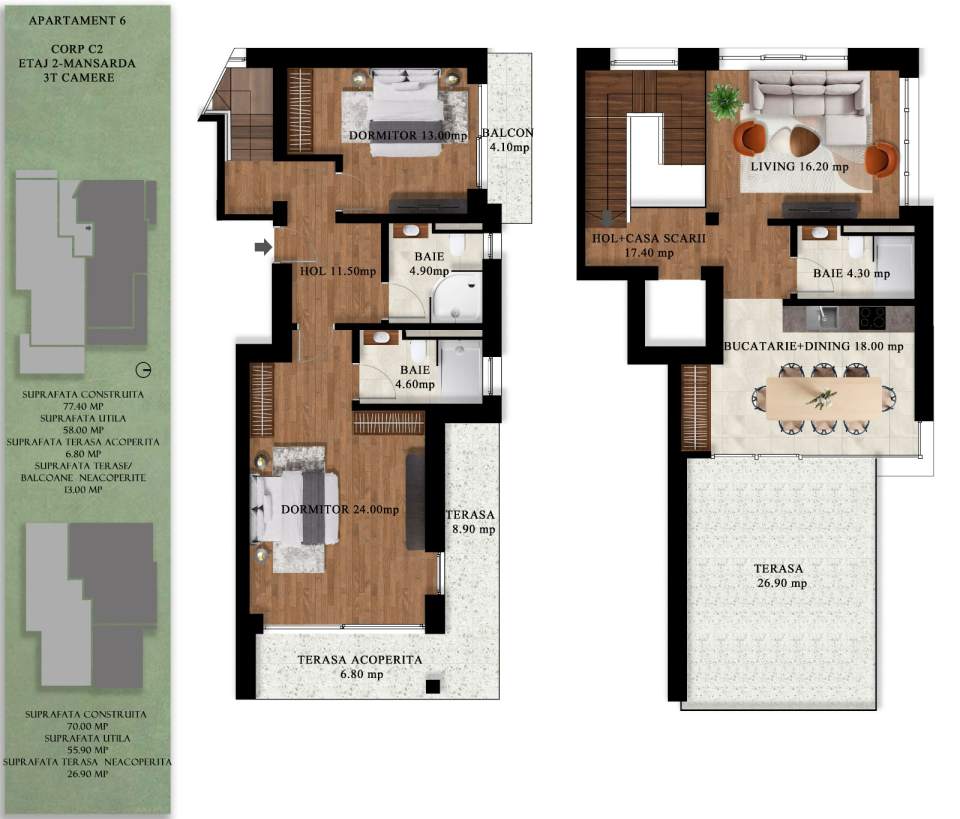 Royal Pines Sinaia - Apartment C2.6