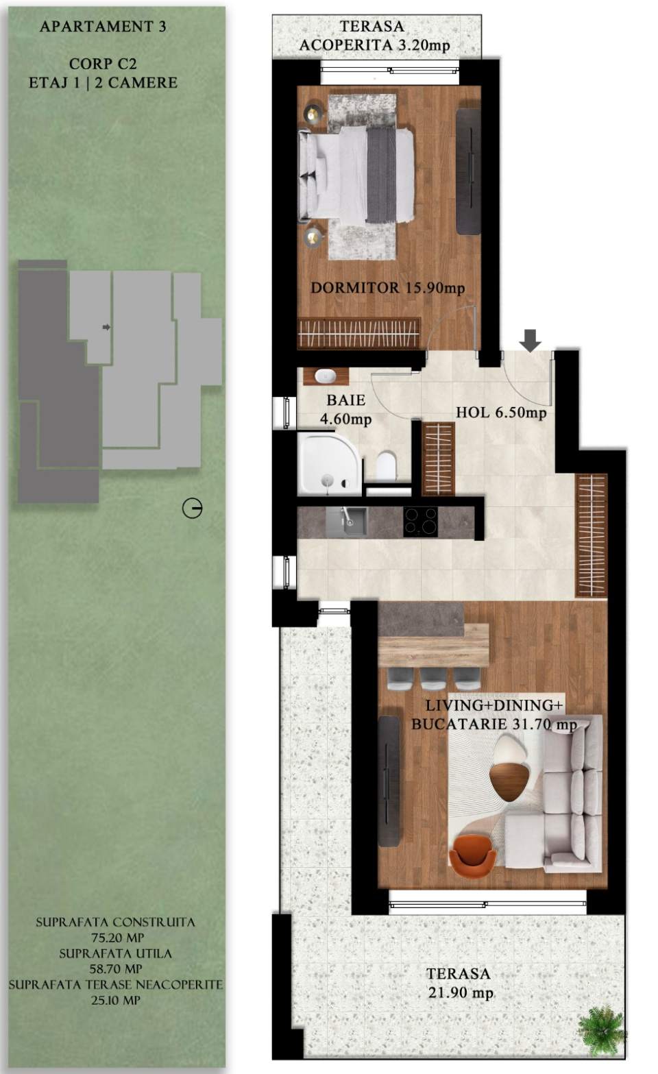 Royal Pines Sinaia - Apartment C2.3