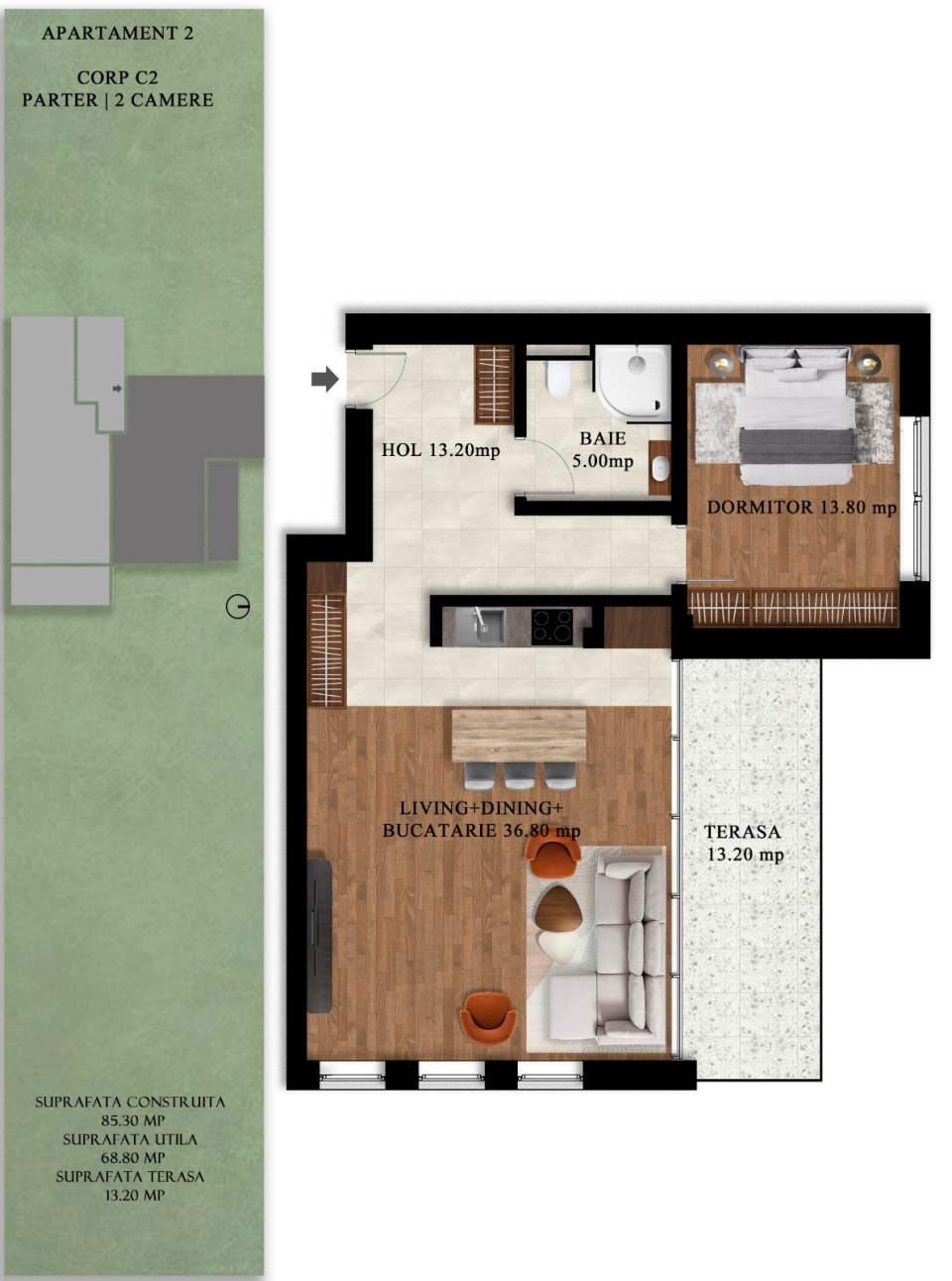 Royal Pines Sinaia - Apartment C2.2